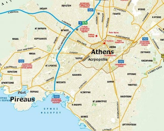 athens piraeus map ile ilgili gÃƒÂ¶rsel sonucu